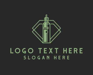 E Cigarette - Vape Smoking Badge logo design