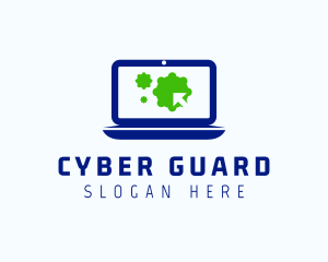 Malware - Laptop Computer Virus logo design