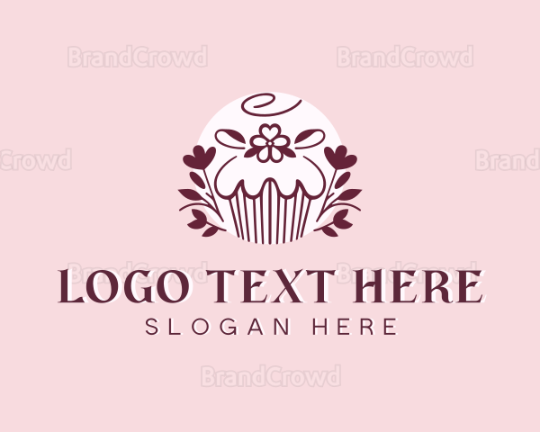 Sweet Cupcake Dessert Logo