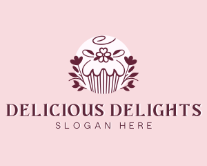 Sweet Cupcake Dessert logo design