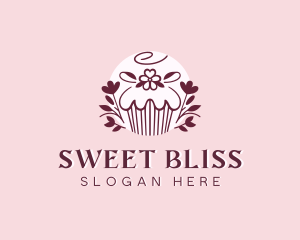 Sweet Cupcake Dessert logo design