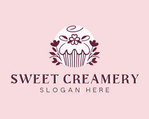 Sweet Cupcake Dessert logo design