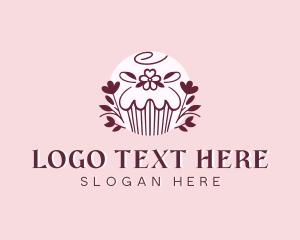 Wreath - Sweet Cupcake Dessert logo design