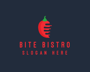 Bite - Red Mexican Chili logo design