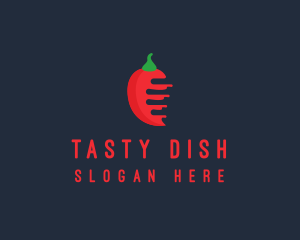 Dish - Red Mexican Chili logo design