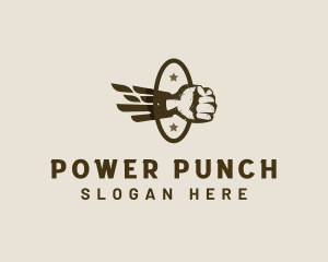 Punch - Fist Punch Fighting logo design