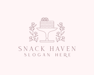 Floral Dessert Cake  logo design