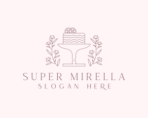 Wedding - Floral Dessert Cake logo design