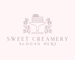 Floral Dessert Cake  logo design