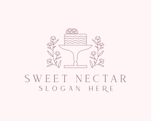 Floral Dessert Cake  logo design