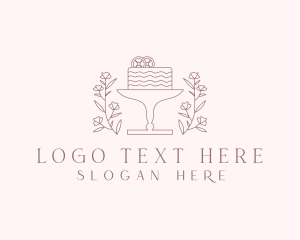 Floral Dessert Cake  Logo