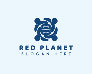 People Globe Support logo design