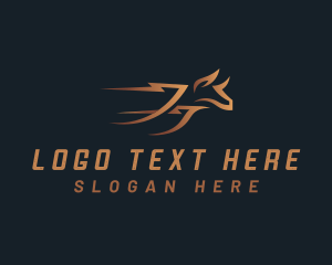 Fast - Fast Bolt Charging Bull logo design