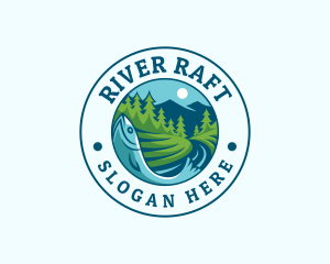 Mountain River Fishing logo design