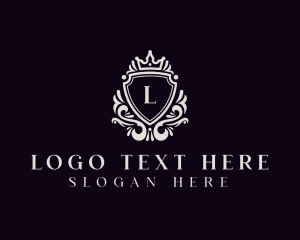 Regal - Royal Crown Wreath Shield logo design