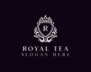 Royal Crown Wreath Shield logo design