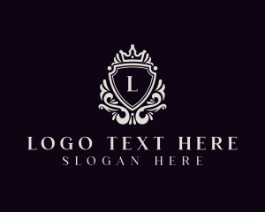 Legal Advice - Royal Crown Wreath Shield logo design