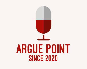 Debate - Red Wine Microphone Podcast logo design