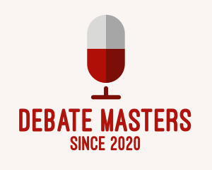 Debate - Red Wine Microphone Podcast logo design