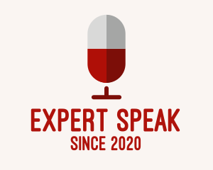 Lecture - Red Wine Microphone Podcast logo design