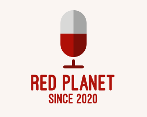 Red Wine Microphone Podcast logo design