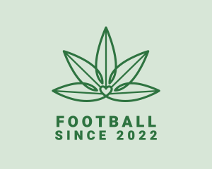 Smoke - Natural Cannabis Heart logo design