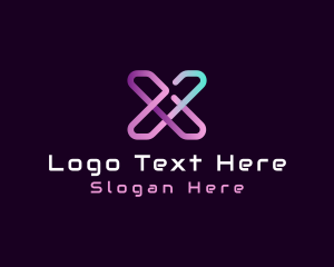 Cyber Tech Letter X Logo