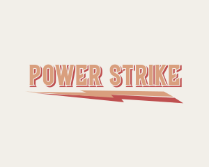 Retro Thunderbolt Apparel logo design