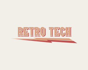 Retro Thunderbolt Apparel logo design