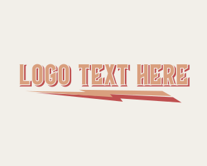 Advertising - Retro Thunderbolt Apparel logo design