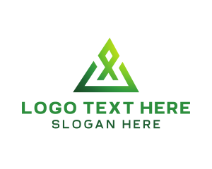 Letter X - Geometric Triangle Letter X logo design