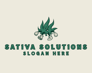 Sativa - Cannabis Leaf Dispensary logo design