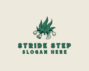 Walking - Cannabis Leaf Dispensary logo design