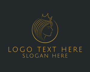 Monarchy - Elegant Crown Woman logo design