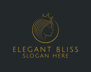 Elegant Crown Woman Logo