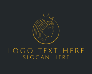 Queen - Elegant Crown Woman logo design