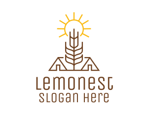 Mill - Monoline Wheat Barn logo design