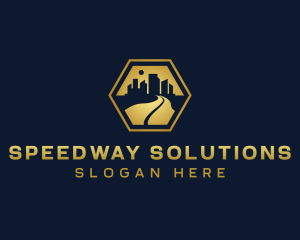 Roadway - City Highway Road logo design