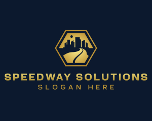 Road - City Highway Road logo design