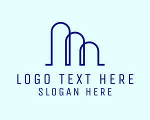 Minimalist - Minimalist Curvy Buildings logo design