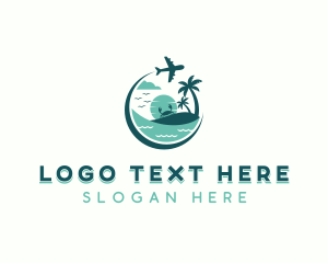 Tour Guide - Tropical Island Travel logo design