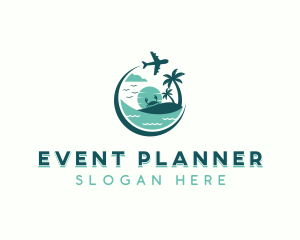 Resort - Tropical Island Travel logo design