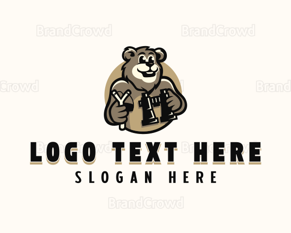 Binocular Bear Camper Logo