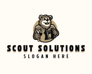 Binocular Bear Camper logo design