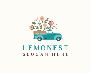 Floral Farm Truck Logo