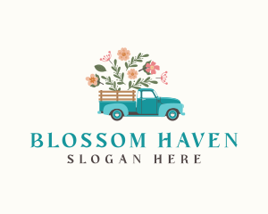 Flowers - Floral Farm Truck logo design