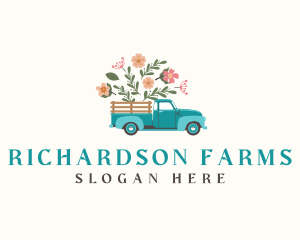 Floral Farm Truck logo design