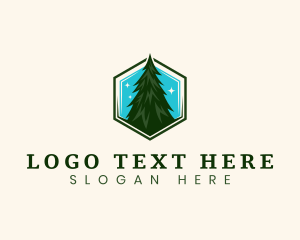 Woods - Eco Pine Tree logo design