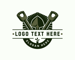 Shovel Gardening Tool Logo