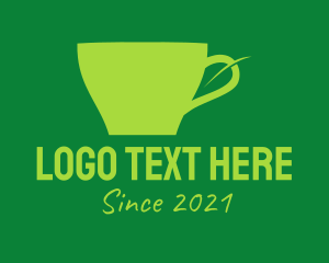 Eco - Green Leaf Cup logo design